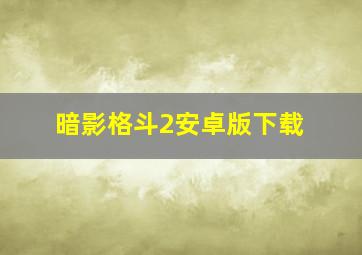 暗影格斗2安卓版下载