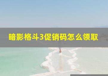 暗影格斗3促销码怎么领取