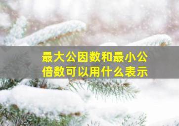 最大公因数和最小公倍数可以用什么表示