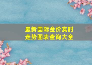 最新国际金价实时走势图表查询大全