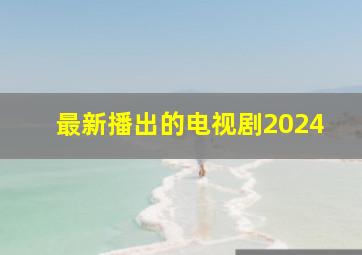 最新播出的电视剧2024