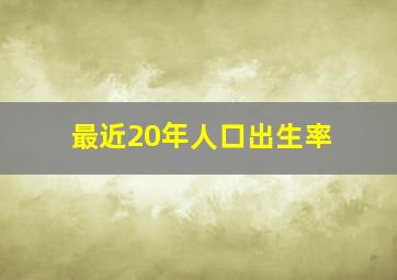 最近20年人口出生率