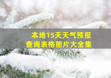 本地15天天气预报查询表格图片大全集