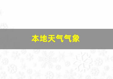 本地天气气象