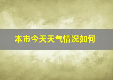 本市今天天气情况如何