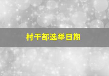 村干部选举日期