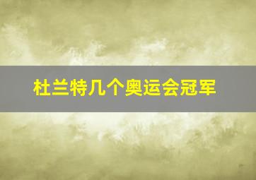 杜兰特几个奥运会冠军