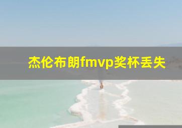 杰伦布朗fmvp奖杯丢失