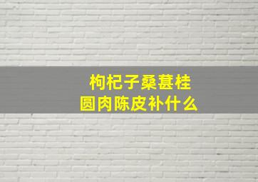 枸杞子桑葚桂圆肉陈皮补什么