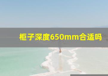 柜子深度650mm合适吗