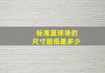 标准篮球场的尺寸图纸是多少