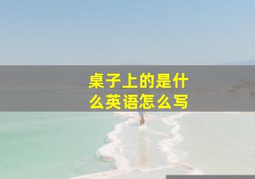 桌子上的是什么英语怎么写