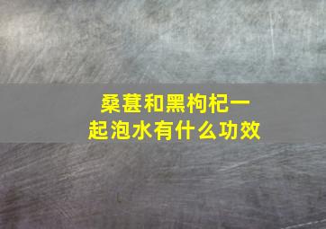 桑葚和黑枸杞一起泡水有什么功效