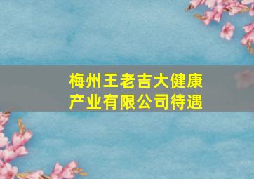 梅州王老吉大健康产业有限公司待遇