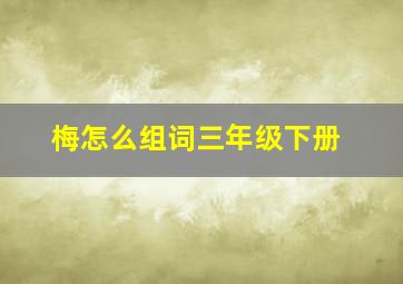 梅怎么组词三年级下册