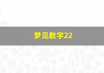 梦见数字22