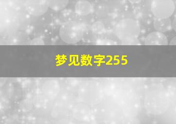 梦见数字255