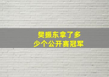 樊振东拿了多少个公开赛冠军