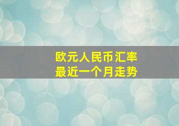 欧元人民币汇率最近一个月走势