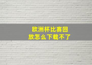 欧洲杯比赛回放怎么下载不了