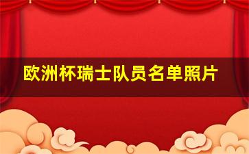 欧洲杯瑞士队员名单照片