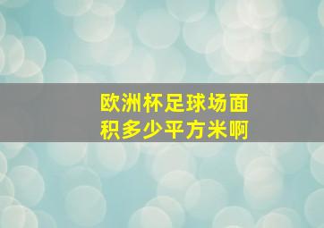 欧洲杯足球场面积多少平方米啊