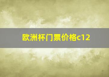 欧洲杯门票价格c12