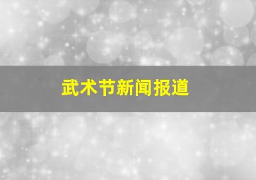 武术节新闻报道