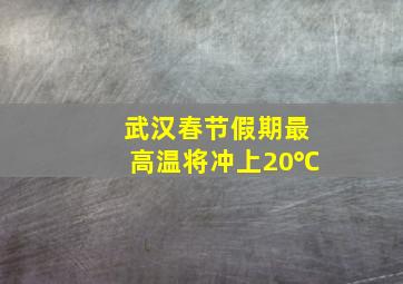 武汉春节假期最高温将冲上20℃