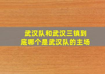 武汉队和武汉三镇到底哪个是武汉队的主场