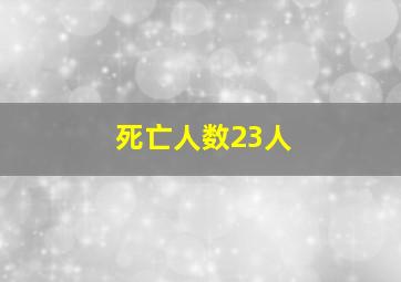 死亡人数23人