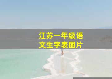 江苏一年级语文生字表图片