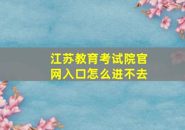 江苏教育考试院官网入口怎么进不去