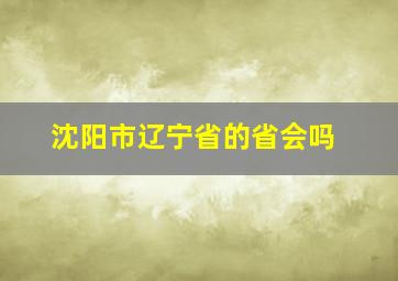 沈阳市辽宁省的省会吗