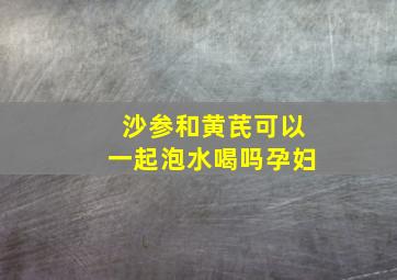 沙参和黄芪可以一起泡水喝吗孕妇