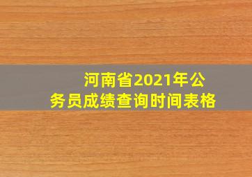 河南省2021年公务员成绩查询时间表格