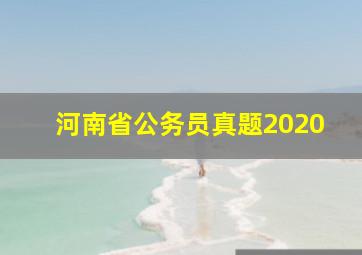 河南省公务员真题2020