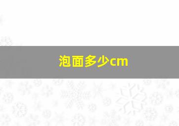 泡面多少cm