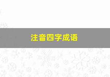 注音四字成语