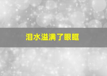 泪水溢满了眼眶