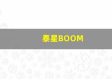 泰星BOOM