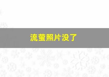 流萤照片没了