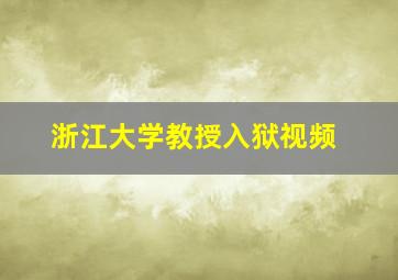 浙江大学教授入狱视频