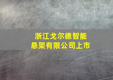 浙江戈尔德智能悬架有限公司上市