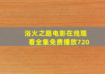 浴火之路电影在线观看全集免费播放720