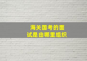 海关国考的面试是由哪里组织