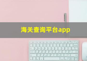 海关查询平台app