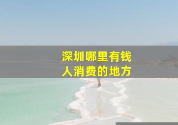 深圳哪里有钱人消费的地方