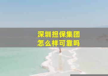 深圳担保集团怎么样可靠吗