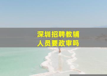 深圳招聘教辅人员要政审吗